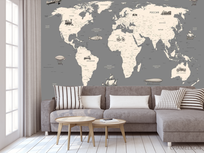Фотообои Карта в детскую - 3