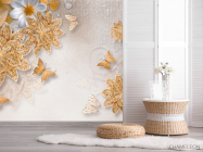 Фотошпалери Золоті брошки з візерунками - 2