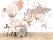 Фотообои Карта на белом фоне - 4