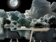 Фотошпалери Місяць над хмарами - 1