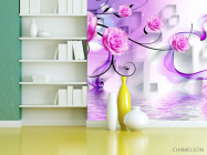 Фотошпалери 3д рожеві троянди - 3