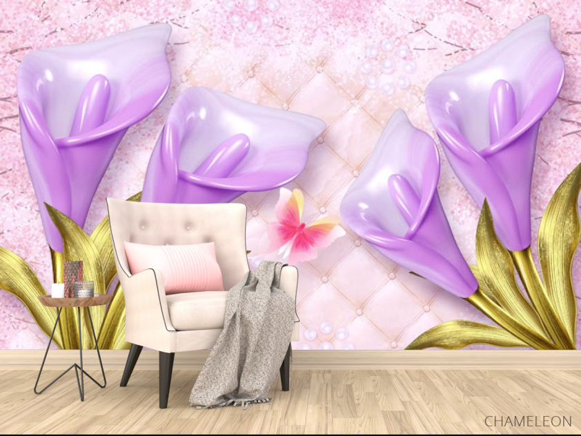 Фотообои 3д цветы - 4