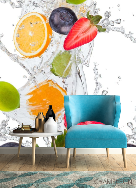 Фотообои фрукты с водой - 4