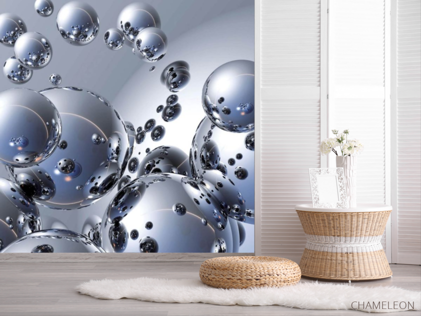 Фотошпалери металеві кулі 3д - 2
