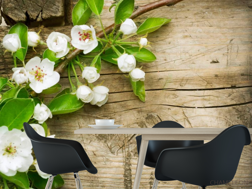 Фотошпалери Конвалії на лавці - 1