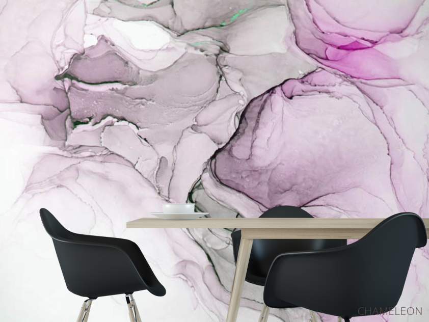 Фотошпалери розлучення fluid art рожеві - 1