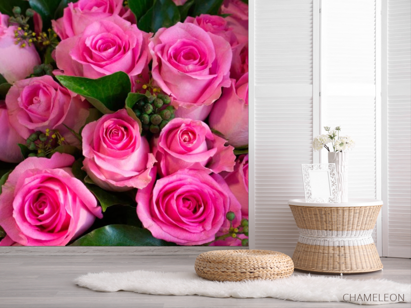 Фотошпалери Букет рожевих троянд - 2