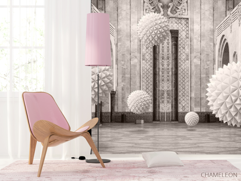 Фотошпалери 3д кулі в арках - 4