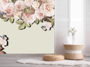 Фотошпалери Рожеві квіти вінтажні - 2