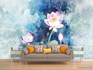 Фотообои Акварельный лотос - 1