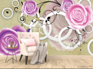 Фотообои в кухню Цветы - 4