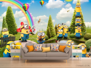 Фотообои Миньоны на лужайке - 1