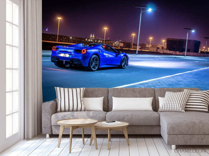 Фотообои синий автомобиль - 3