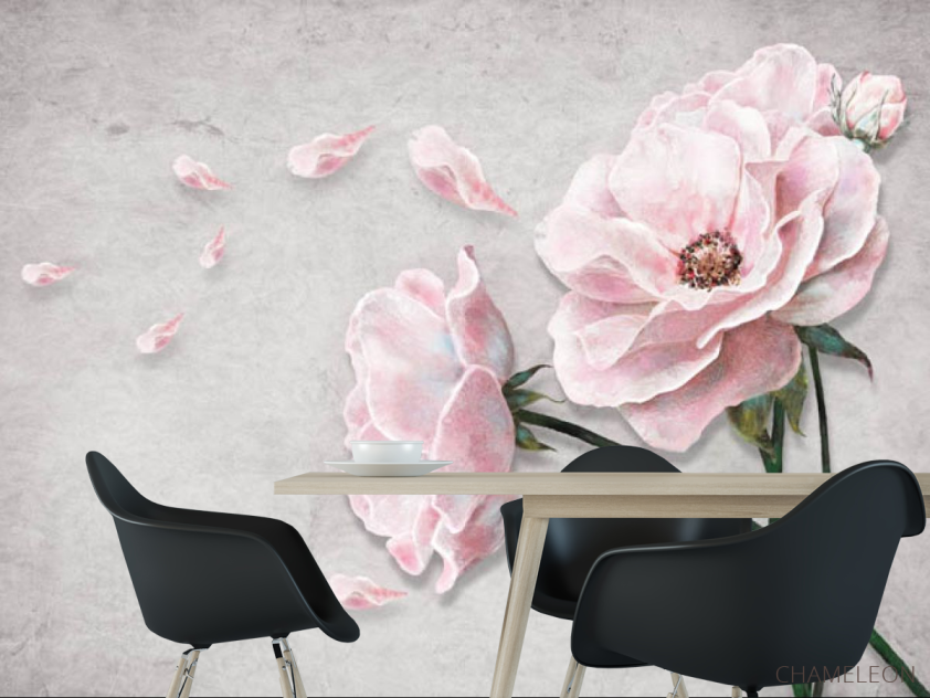 Фотошпалери рожеві троянди - 1