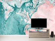 Фотообои Розово-бирюзовый Fluid art - 2