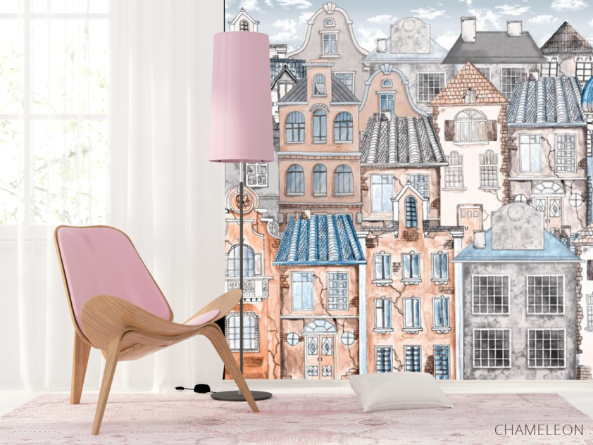 Фотошпалери в стилі Модерн, дитячі будиночки - 4