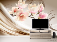 Фотообои Магнолия на атласе - 2