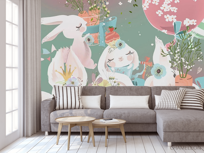 Фотообои Сказочные зайки - 3