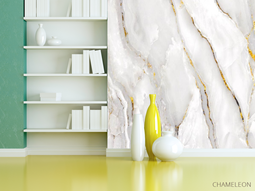 Фотошпалери мармур з золотом - 3