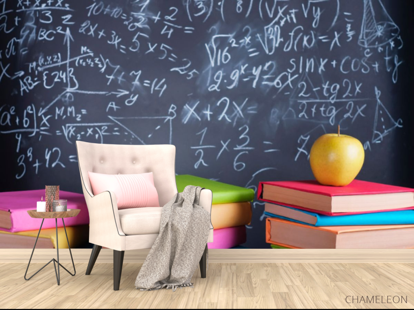 Фотообои Мелованая доска и книги - 4