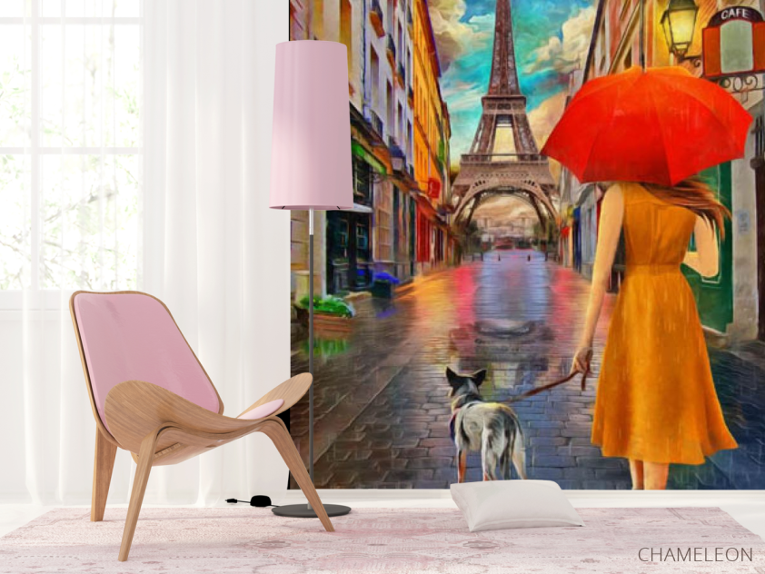 Фотошпалери дама з собачкою - 4