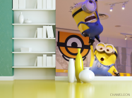 Фотошпалери міньйони на стелі - 3