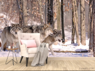 Фотообои волки в лесу - 4