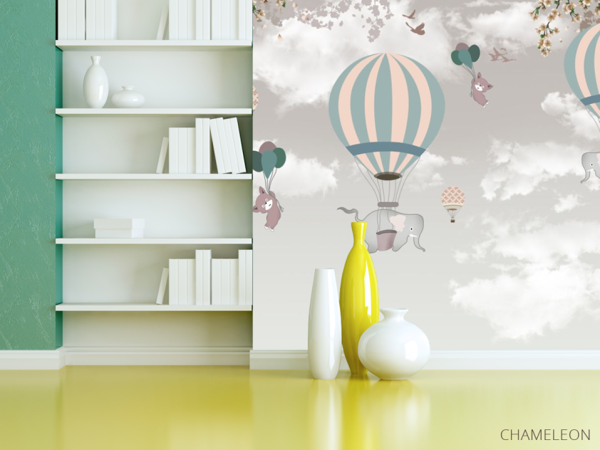 Фотообои Слон на воздушном шаре - 3