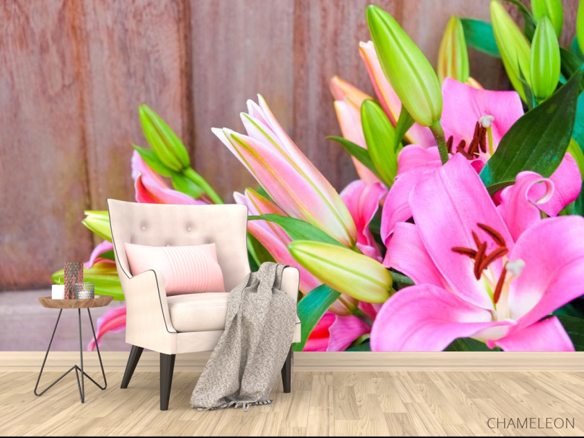 Фотообои розовые лилии - 4