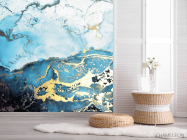 Фотошпалери Синій Fluid art вертикальний - 2