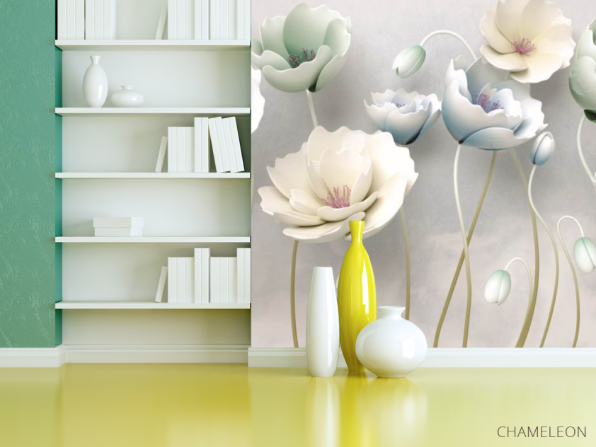 Фотошпалери 3D квіти - 3