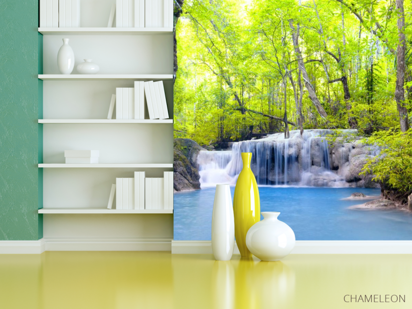 Фотошпалери Водоспад і дерева - 3