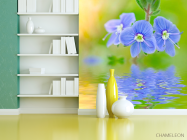 Фотообои Голубые цветы - 3