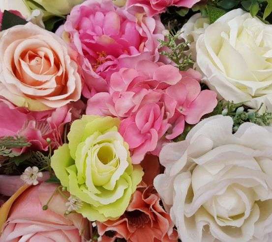 Фотообои цветы из ткани 21396