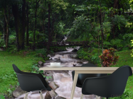 Фотошпалери сірий водоспадик на струмку - 1