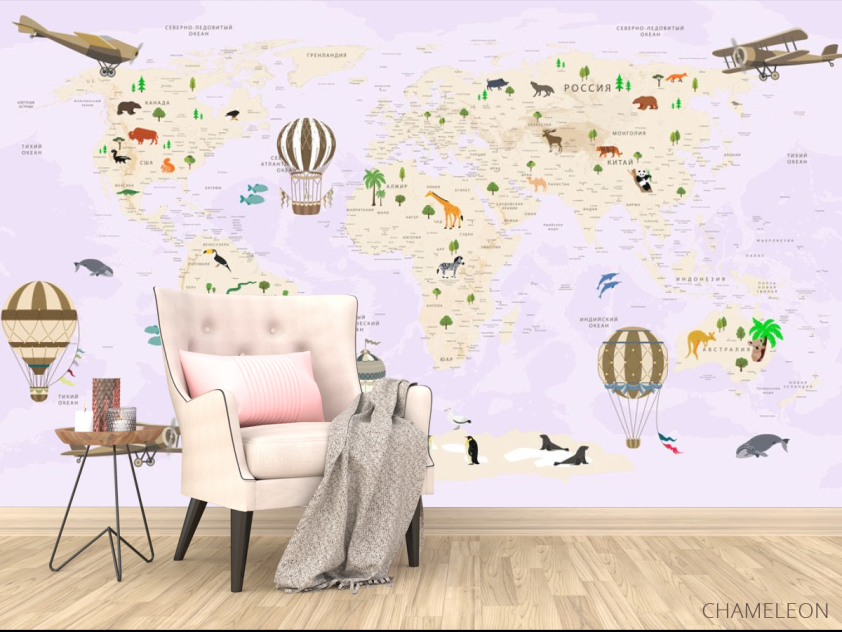 Фотообои Карта в детскую - 4
