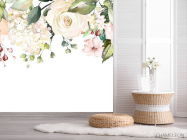 Фотошпалери акварельні квіти зі стелі - 2