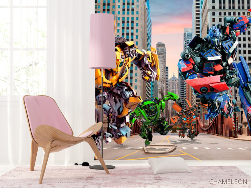Фотошпалери Трансформери в місті - 4