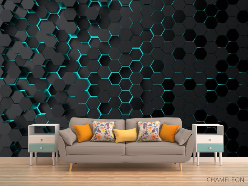 Фотообои Шестиугольники 3д - 1