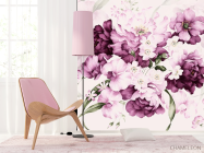 Фотошпалери Акварельні фіолетові квіти - 4