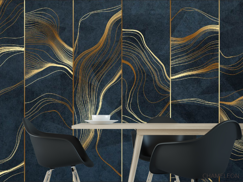 Фотошпалери золоті лінії - 1