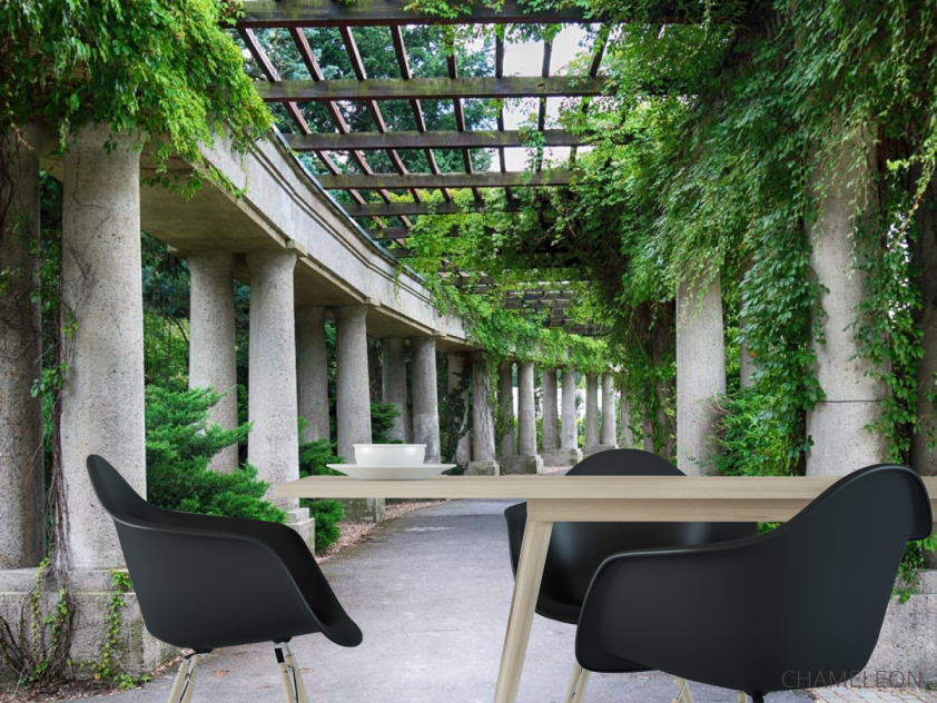 Фотошпалери Коридор з бетонних стовпів - 1