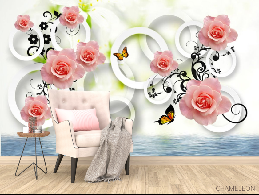 Фотообои 3д розы - 4