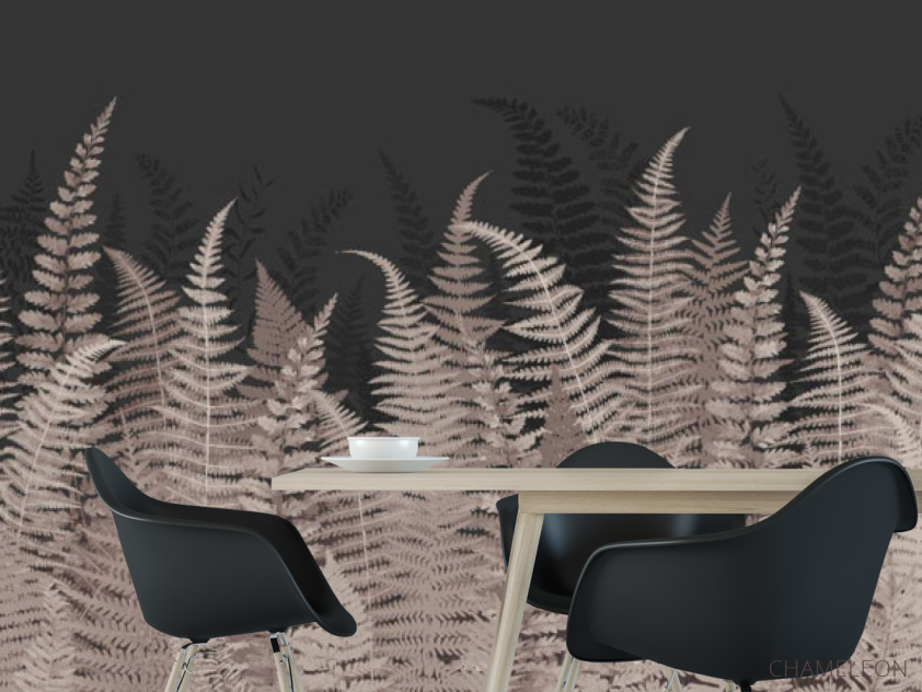 Фотошпалери листя папороті коричневі - 1
