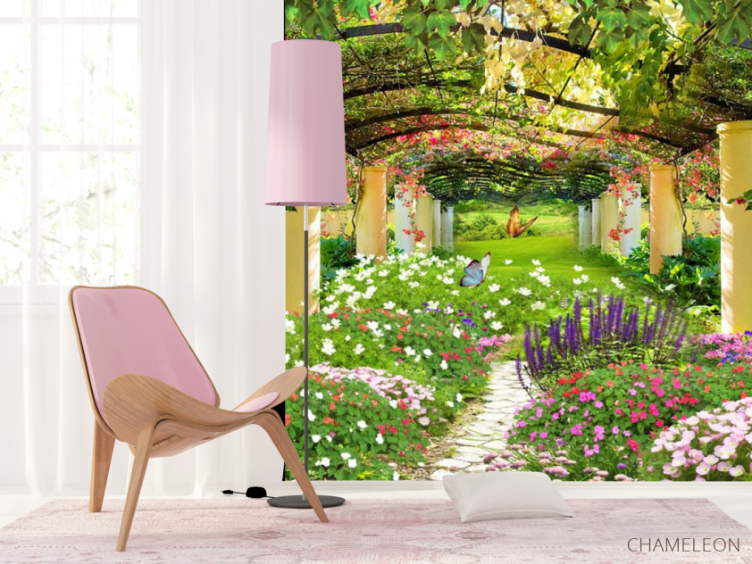 Фотошпалери колони в саду - 4