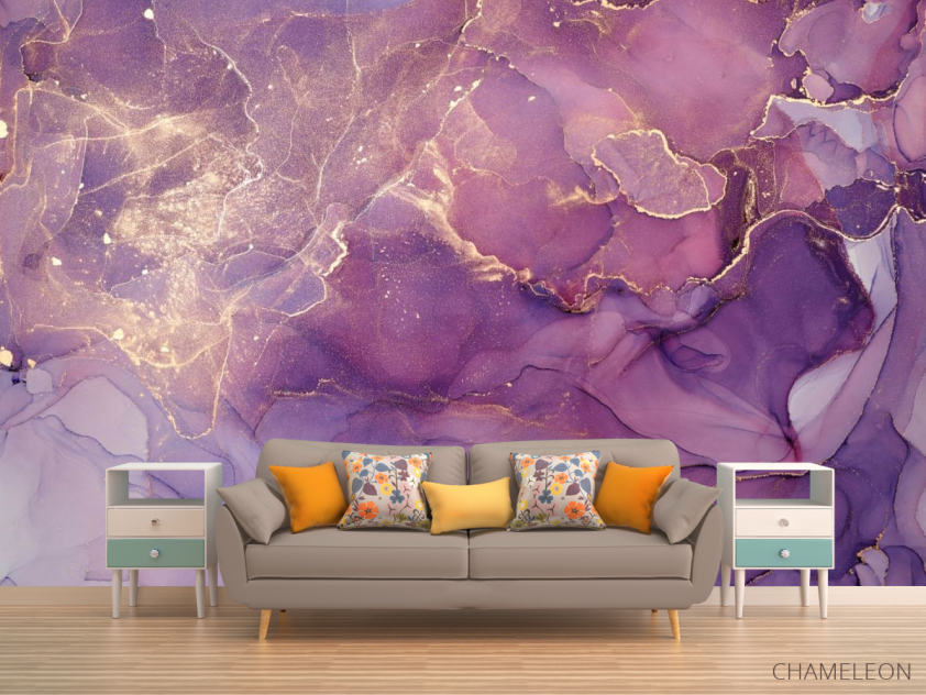 Фотообои Фиолетовый Fluid art - 1