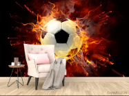 Фотообои Мяч в огне - 4
