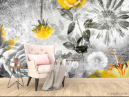 Фотообои 3d цветочная композиция - 4
