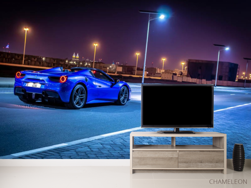 Фотообои синий автомобиль - 2