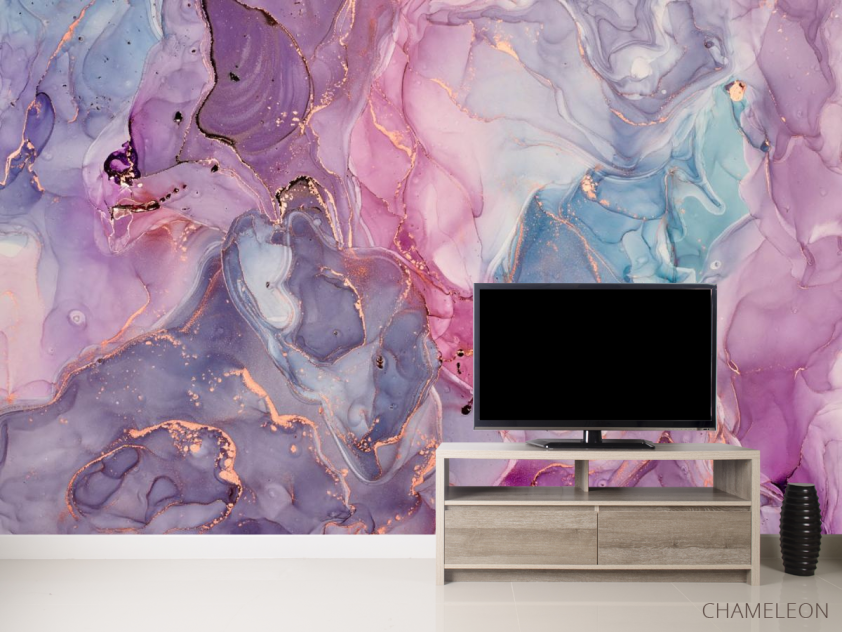 Фотообои Фиолетовый Fluid art - 2